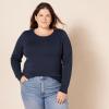 imageAmazon Essentials Womens LongSleeve Lightweight Crewneck Sweater Available in Plus SizeNavy