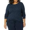 imageAmazon Essentials Womens LongSleeve Lightweight Crewneck Sweater Available in Plus SizeNavy Cheetah