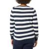 imageAmazon Essentials Womens LongSleeve Lightweight Crewneck Sweater Available in Plus SizeNavy White Rugby Stripe