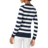 imageAmazon Essentials Womens LongSleeve Lightweight Crewneck Sweater Available in Plus SizeNavy White Rugby Stripe