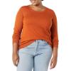 imageAmazon Essentials Womens LongSleeve Lightweight Crewneck Sweater Available in Plus SizeRust