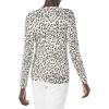 imageAmazon Essentials Womens LongSleeve Lightweight Crewneck Sweater Available in Plus SizeWhite Cheetah Print
