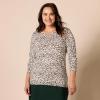 imageAmazon Essentials Womens LongSleeve Lightweight Crewneck Sweater Available in Plus SizeWhite Cheetah Print