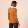 imageAmazon Essentials Womens LongSleeve Sweater Fine Gauge Stretch Scoop Neck Available in Plus SizesDark Caramel