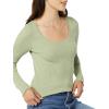 imageAmazon Essentials Womens LongSleeve Sweater Fine Gauge Stretch Scoop Neck Available in Plus SizesLight Sage Green