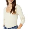 imageAmazon Essentials Womens LongSleeve Sweater Fine Gauge Stretch Scoop Neck Available in Plus SizesSand Heather