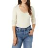imageAmazon Essentials Womens LongSleeve Sweater Fine Gauge Stretch Scoop Neck Available in Plus SizesSand Heather