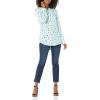 imageAmazon Essentials Womens LongSleeve Woven BlouseAqua Blue Poppy