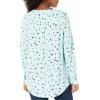 imageAmazon Essentials Womens LongSleeve Woven BlouseAqua Blue Poppy