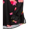 imageAmazon Essentials Womens LongSleeve Woven BlouseBlack Pink Floral