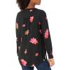 imageAmazon Essentials Womens LongSleeve Woven BlouseBlack Pink Floral