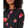 imageAmazon Essentials Womens LongSleeve Woven BlouseBlack Pink Floral