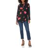 imageAmazon Essentials Womens LongSleeve Woven BlouseBlack Pink Floral