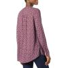 imageAmazon Essentials Womens LongSleeve Woven BlouseBlue Burgundy Daisy