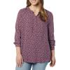 imageAmazon Essentials Womens LongSleeve Woven BlouseBlue Burgundy Daisy