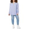 imageAmazon Essentials Womens LongSleeve Woven BlouseBlue Stripe