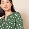 imageAmazon Essentials Womens LongSleeve Woven BlouseGreen Floral