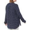 imageAmazon Essentials Womens LongSleeve Woven BlouseNavy Dots