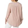imageAmazon Essentials Womens LongSleeve Woven BlouseTerracotta French Stripe