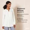 imageAmazon Essentials Womens LongSleeve Woven BlouseWhite Leopard