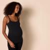 imageAmazon Essentials Womens Maternity Nursing Friendly Camisole with Adjustable Straps and Builtin Shelf Bra Pack of 2Black Stripe