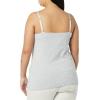 imageAmazon Essentials Womens Maternity Nursing Friendly Camisole with Adjustable Straps and Builtin Shelf Bra Pack of 2Light Grey Heather