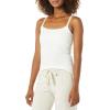 imageAmazon Essentials Womens Maternity Nursing Friendly Camisole with Adjustable Straps and Builtin Shelf Bra Pack of 2White