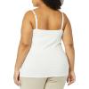 imageAmazon Essentials Womens Maternity Nursing Friendly Camisole with Adjustable Straps and Builtin Shelf Bra Pack of 2White
