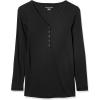 imageAmazon Essentials Womens Maternity Nursing SlimFit Henley ShirtBlack