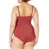 imageAmazon Essentials Womens Maternity VNeck SwimsuitBrick Red