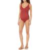 imageAmazon Essentials Womens Maternity VNeck SwimsuitBrick Red