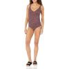 imageAmazon Essentials Womens Maternity VNeck SwimsuitBrick Red Leopard