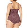 imageAmazon Essentials Womens Maternity VNeck SwimsuitBrick Red Leopard