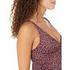 imageAmazon Essentials Womens Maternity VNeck SwimsuitBrick Red Leopard