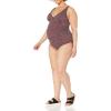 imageAmazon Essentials Womens Maternity VNeck SwimsuitBrick Red Leopard
