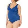 imageAmazon Essentials Womens Maternity VNeck SwimsuitDeep Blue
