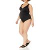 imageAmazon Essentials Womens Maternity VNeck SwimsuitWashed Black