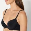 imageAmazon Essentials Womens Microfiber Lined Push Up Plunge Bra Pack of 2BlackWhite