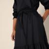 imageAmazon Essentials Womens MidRise Aline Cotton Sateen Tiered Midi Skirt Top Sold SeparatelyBlack