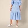 imageAmazon Essentials Womens MidRise Aline Cotton Sateen Tiered Midi Skirt Top Sold SeparatelyBlue White Stripe