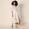 imageAmazon Essentials Womens MidRise Aline Cotton Sateen Tiered Midi Skirt Top Sold SeparatelyWhite