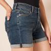 imageAmazon Essentials Womens MidRise Slim Fit 4quot Denim ShortsDark Denim