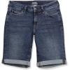 imageAmazon Essentials Womens MidRise Slim fit Denim Bermuda Shorts with PocketsDark Denim