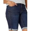 imageAmazon Essentials Womens MidRise Slim fit Denim Bermuda Shorts with PocketsDark Wash