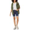 imageAmazon Essentials Womens MidRise Slim fit Denim Bermuda Shorts with PocketsDark Wash