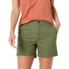 imageAmazon Essentials Womens MidRise SlimFit 5 Inch Inseam Khaki Short Available in Straight and Curvy FitsDark Olive