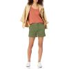 imageAmazon Essentials Womens MidRise SlimFit 5 Inch Inseam Khaki Short Available in Straight and Curvy FitsDark Olive
