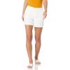 imageAmazon Essentials Womens MidRise SlimFit 5 Inch Inseam Khaki Short Available in Straight and Curvy FitsWhite