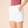 imageAmazon Essentials Womens MidRise SlimFit 5 Inch Inseam Khaki Short Available in Straight and Curvy FitsWhite
