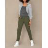 imageAmazon Essentials Womens MidRise SlimFit Stretchy Cropped Tapered Leg Khaki Dress Pants Available in Plus SizeDark Olive
